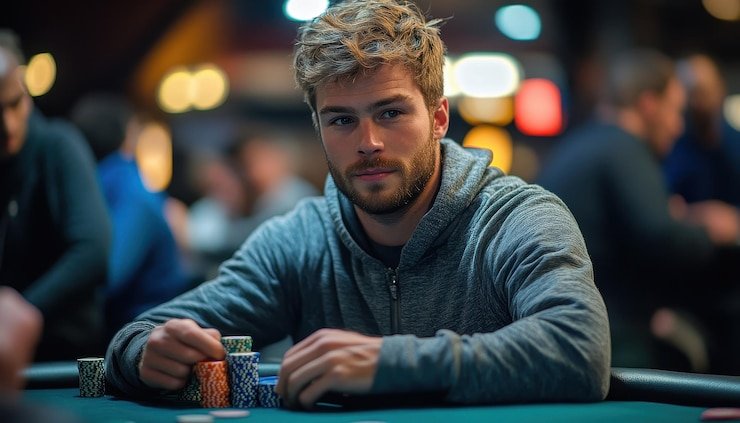 Dealer profesional smatogel menampilkan permainan Texas Poker dengan sistem live streaming